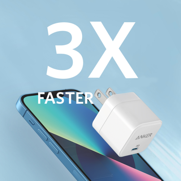 Anker PowerPort III 20W Cube Fast Charger For Iphone & Others (Cable Not Included)