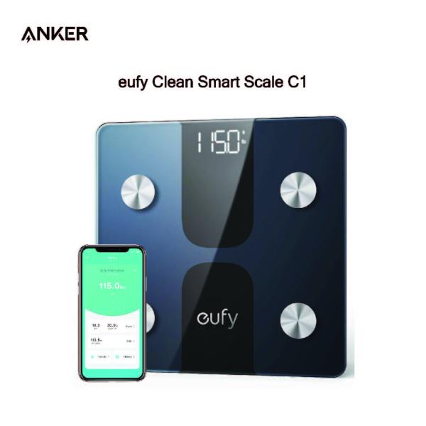 Anker Eufy Smart Scale C1 Bluetooth Digital Body Weight Scale with 12 Health Metrics and Multi-User Support