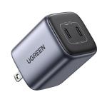 UGREEN CD294 Nexode 45W Dual USB-C GaN Charger Compact Super‑Fast PD & PPS Wall Adapter (90572) (Cable Not Included)