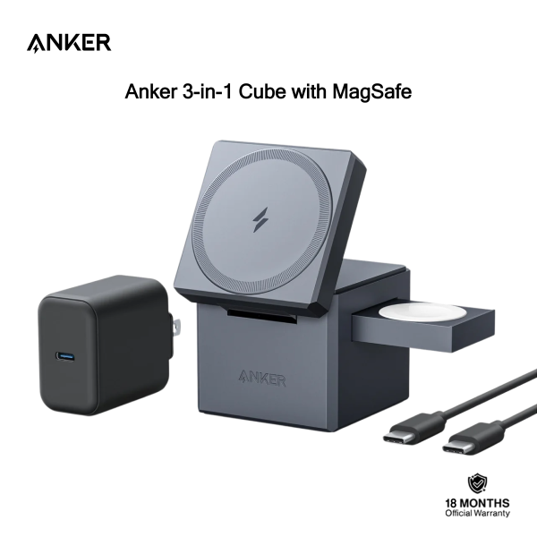 Anker 3-in-1 Cube with MagSafe Wireless Charger