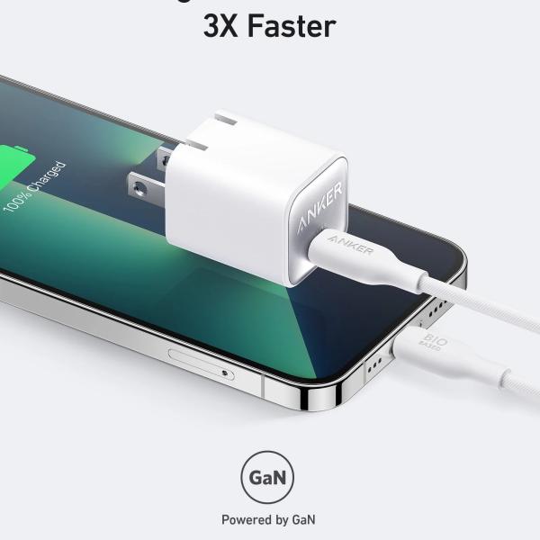 Anker 511 Nano 3 USB C GaN Charger (30W) (Cable Not Included)