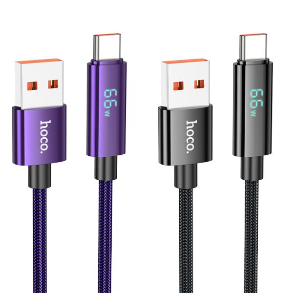 Hoco U125 Benefit 66W USB to Type-C Fast Charging Data Cable
