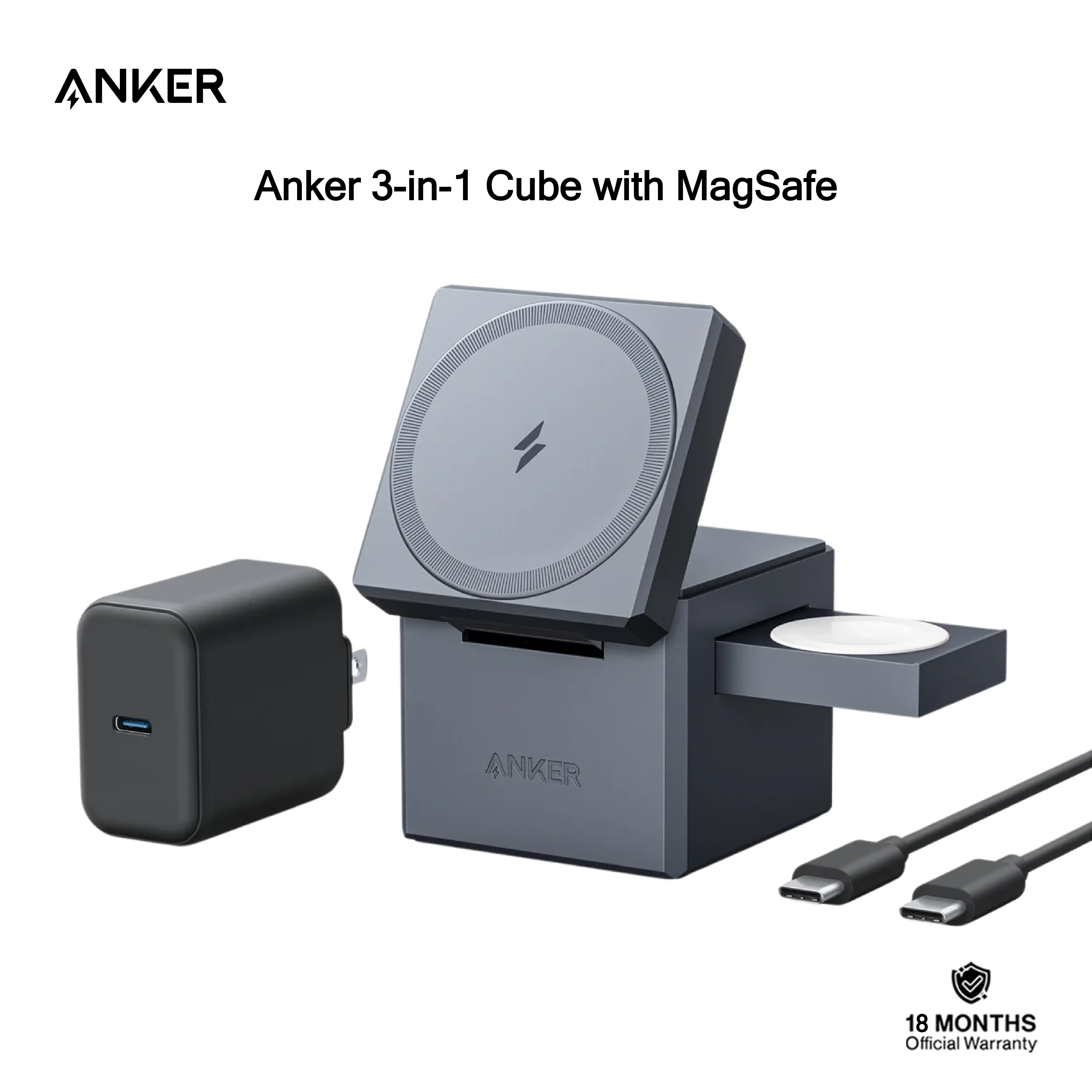 Anker 3-in-1 Cube with MagSafe Wireless Charger