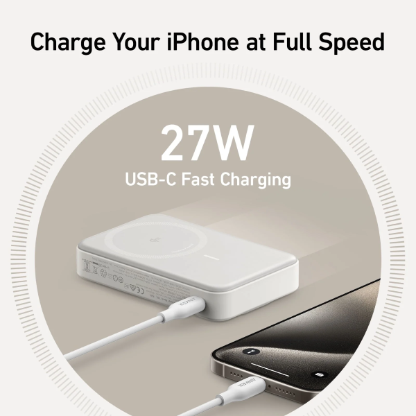 Anker MagGo 10K Magnetic Wireless Power Bank With Qi2 Certified, 10000mAh, 15W Wireless Fast Charging