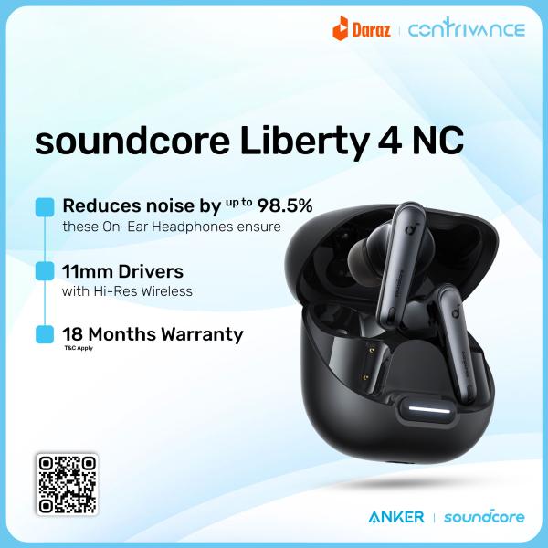 Anker Soundcore Liberty 4 NC True Wireless Earbuds With Wireless Charging , Hi-Res & LDAC Support
